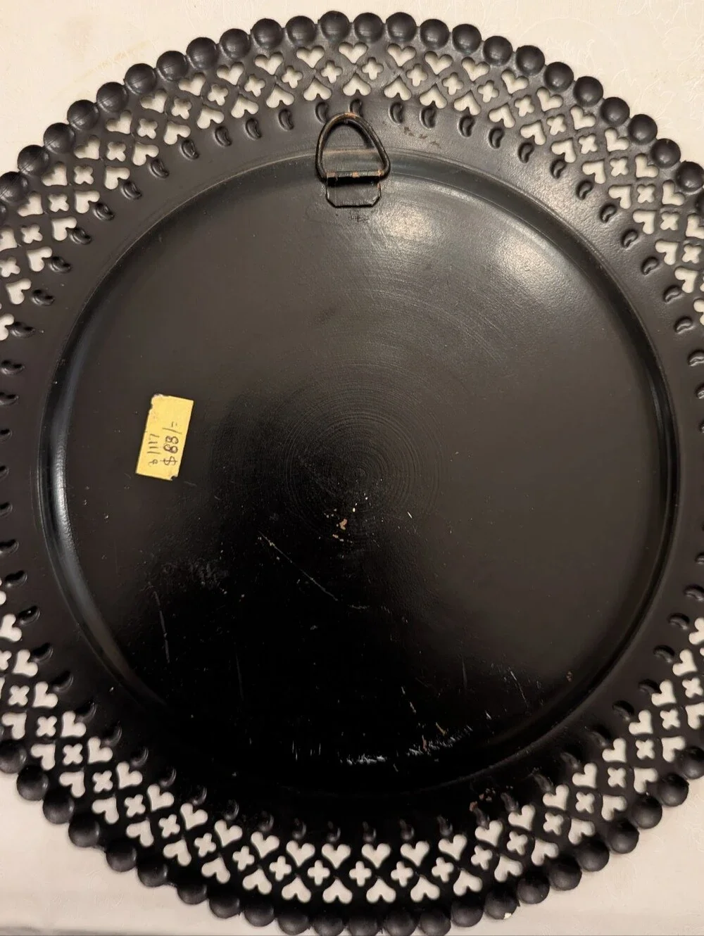 Black and Gold Brass Decorative Wall Plate - Elegant Home Wall Decor